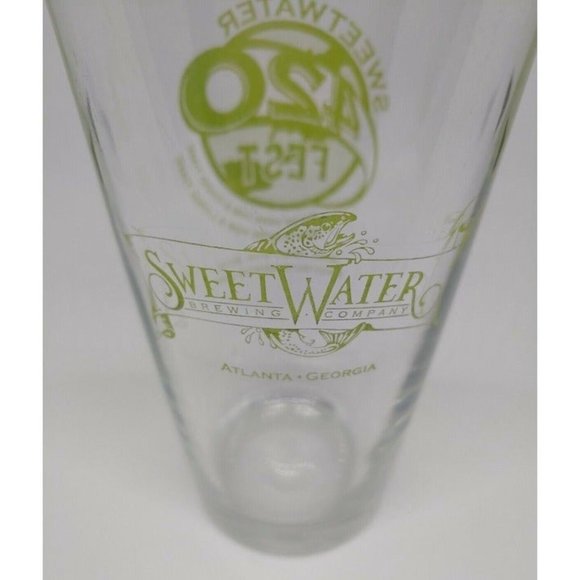 SweetWater Brewing 420 Fest Conical Pint GLASS 2013 Atlanta Ga Souvenir Pint EUC - Picture 8 of 8